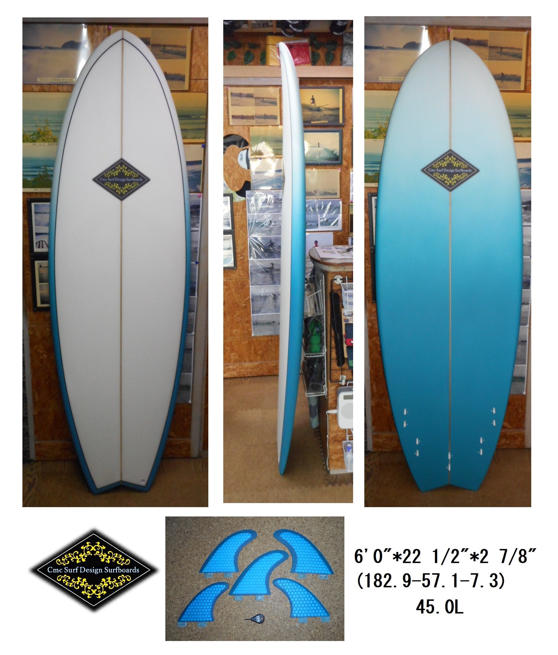 2023’　CMC SURF ORIGINAL SURFBOARDS 6'0 2023' CMC SURF ORIGINAL SURFBOARDS 6'0 フィン付 | CMC SURF SHOP